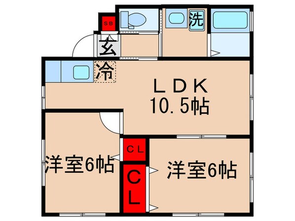 ウイステリア東金町の物件間取画像